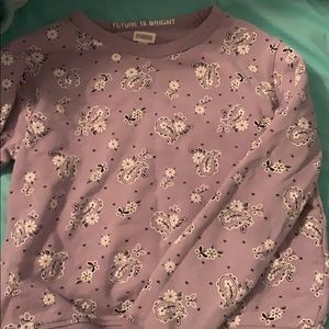 Light purple hoodie with flower design